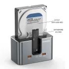 Doble Bahía Dock USB-C para HDD/SSD 2,5” y 3,5” con Clonación