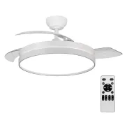 Ventilador con iluminación LED y aspas retráctiles