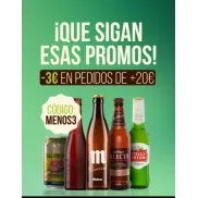 Descuento de 3€ al comprar 20 cervezas de diversas marcas