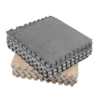 Alfombra de Peluche de Espuma 30 cm - 10 Piezas Camello Gris