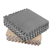 Alfombra de Peluche de Espuma 30 cm - 10 Piezas Camello Gris