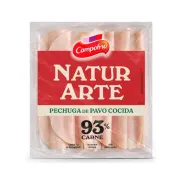Pechuga de pavo cocida CAMPOFRÍO, 93% carne en lonchas 90 g.