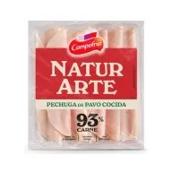 Pechuga de pavo cocida CAMPOFRÍO, 93% carne en lonchas 90 g.