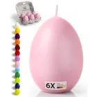 Huevos de Vela en Colores Variados - Set de 6