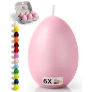 Huevos de Vela en Colores Variados - Set de 6