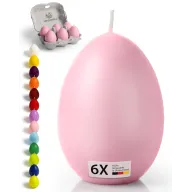Huevos de Vela en Colores Variados - Set de 6