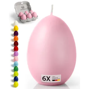 Huevos de Vela en Colores Variados - Set de 6