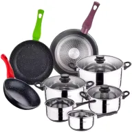 Batería de Cocina 8 Piezas: Acero Inoxidable y Sartenes