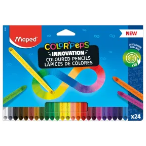 Lápices de Colores Peps Infinity Maped, Set Ergonométrico 24