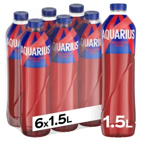 Bebida Hidratante AQUARIUS Melocotón Rojo - Pack 6 x 1.5L