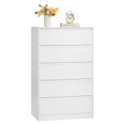 Cómoda de 5 Cajones Kailyn - Almacenamiento Blanco Nieve