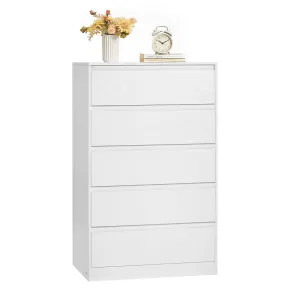 Cómoda de 5 Cajones Kailyn - Almacenamiento Blanco Nieve