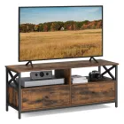 Mueble de TV VASAGLE con 2 Cajones y Estantes Abiertos