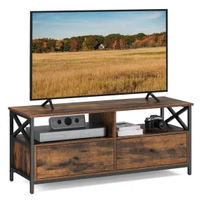 Mueble de TV VASAGLE con 2 Cajones y Estantes Abiertos