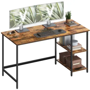 Escritorio Moderno VASAGLE, 140x60 cm, Marrón Rústico y Negro