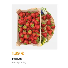 Fresas 500 gr de España por solo 1,39€