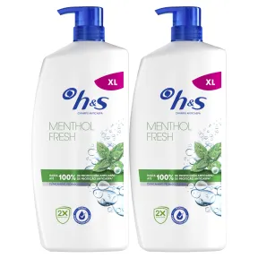 Champú Anticaspa H&S Menthol Fresh 2x800ml con Dispensador
