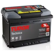 Batería de coche Tudor TB740 12V 74Ah 680A, Gama Technica