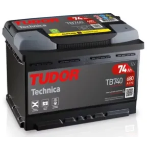 Batería de coche Tudor TB740 12V 74Ah 680A, Gama Technica
