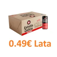 Cerveza Estrella Galicia 33cl - 24 Latas a 0.49€ c/u