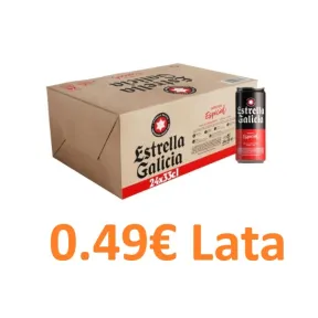 Cerveza Estrella Galicia 33cl - 24 Latas a 0.49€ c/u