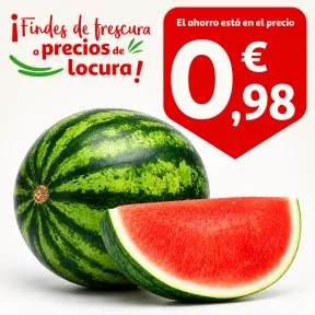 Sandía baja en pepitas y rayada