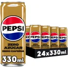 Pack de 24 latas de Pepsi Zero sin cafeína 330 ml