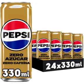 Pack de 24 latas de Pepsi Zero sin cafeína 330 ml
