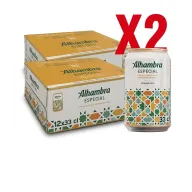 Pack 12 Latas de Cerveza Alhambra Especial 2 PACKS