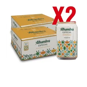 Pack 12 Latas de Cerveza Alhambra Especial 2 PACKS