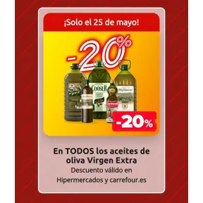 Descuento del 20% en Aceite de Oliva Extra Carrefour