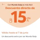 Descuento de 15 céntimos por litro en combustibles GALP