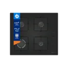 Placa de Gas Balay, 60 cm, 4 Zonas, Autoencendido, Negro