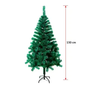 Árbol de Navidad 240 cm Verde 1000 Puntas - Fácil Montaje