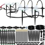 Riego por goteo ajustable para jardines y camas elevadas