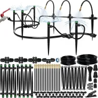 Riego por goteo ajustable para jardines y camas elevadas