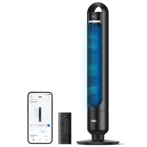 Ventilador inteligente Dreo: 28 dB, control WiFi, oscilación 90°