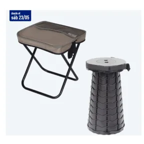 Silla portátil plegable ADVENTURIDGE para aventuras al aire libre