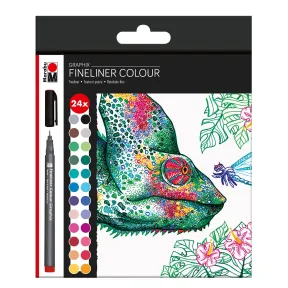 Rotuladores finos Graphix 24 colores, trazo 0,5 mm