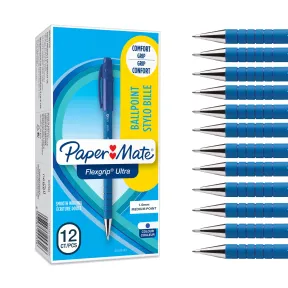 Bolígrafos Paper Mate Flexgrip Ultra mediana azul (12 unidades)