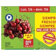 Cerezas a 5,96€/kg: 2° al 50%, comprando 2.