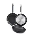 Set de 3 sartenes de Aluminio Forjado para Inducción y Horno