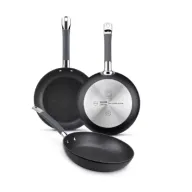 Set de 3 sartenes de Aluminio Forjado para Inducción y Horno