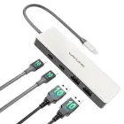 Concentrador USB-C WAVLINK de 10 Gbps con 4 puertos