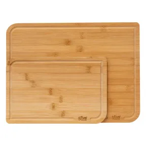 Juego de tablas de cortar de bambú 35x25 cm y 22x15 cm
