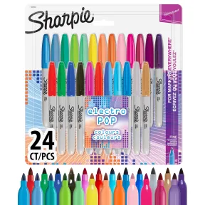 Paquete de 24 rotuladores permanentes Sharpie Electro Pop