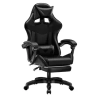 Silla giratoria de Gaming con soporte lumbar y reposapiés.