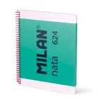 Cuaderno A4 MILAN con espiral y tapa dura, 80 hojas