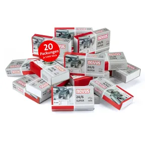 20 paquetes de 1000 grapadoras Novus Grapas 246 DIN