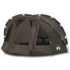Tienda impermeable marrón para pesca, 4 personas vidaXL